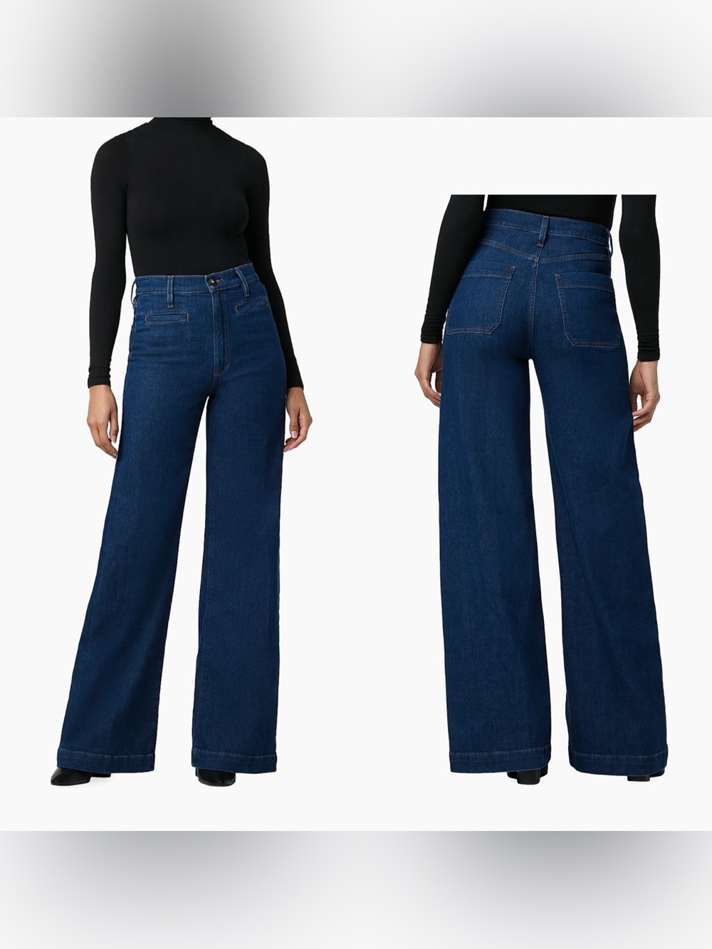 Joe’s Jeans The Kate Impressive Dark Blue High-Rise Wide Leg Denim Womens 27